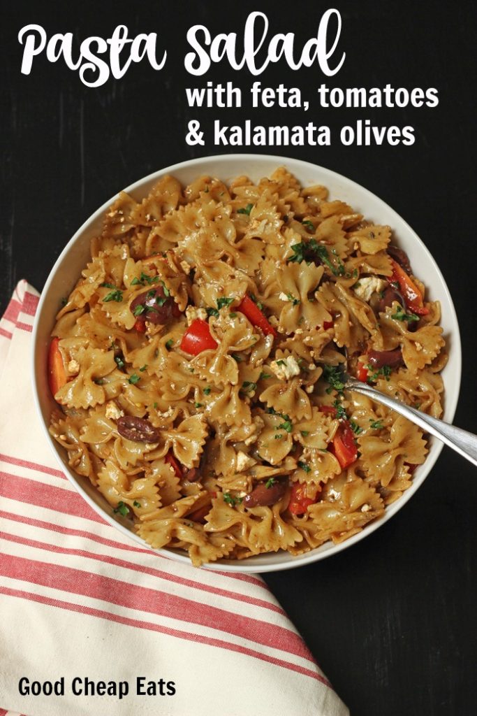 Pasta Salad with Feta, Tomatoes, & Kalamata Olives Good Cheap Eats