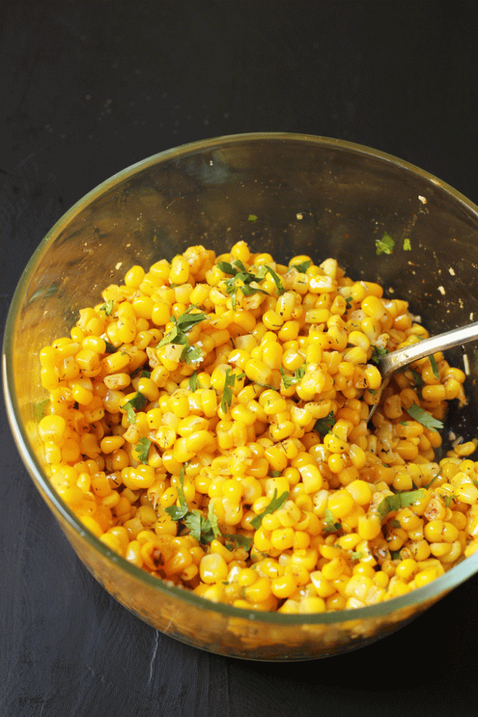 bowl of seasoned corn off the cob