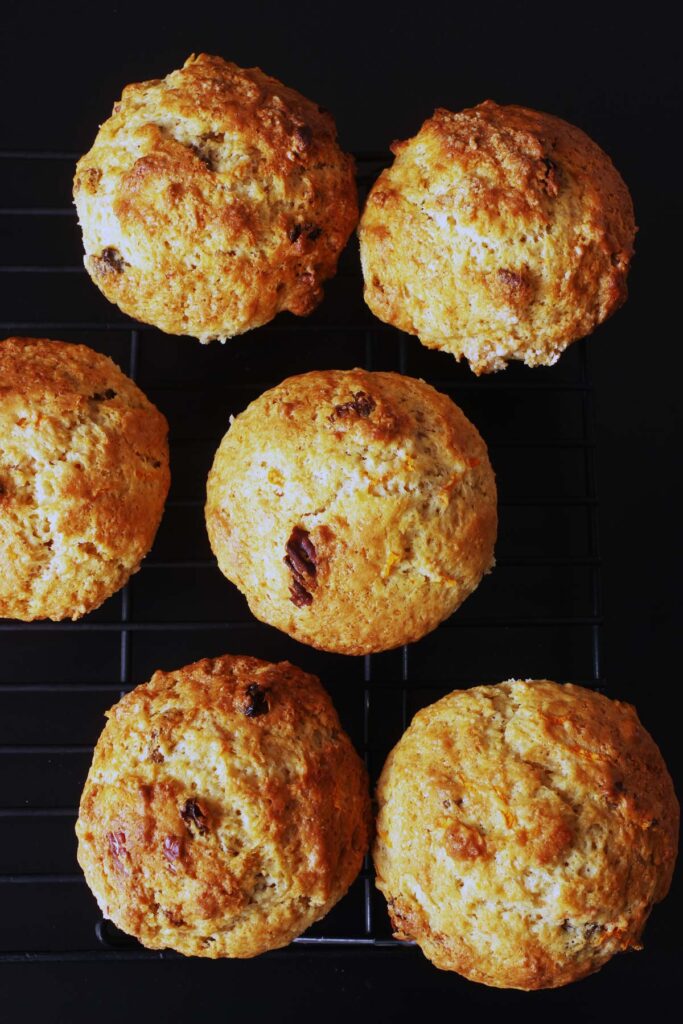 baked muffins on rack