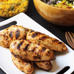 platter of grilled spicy southwest chicken