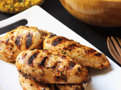 platter of grilled spicy southwest chicken