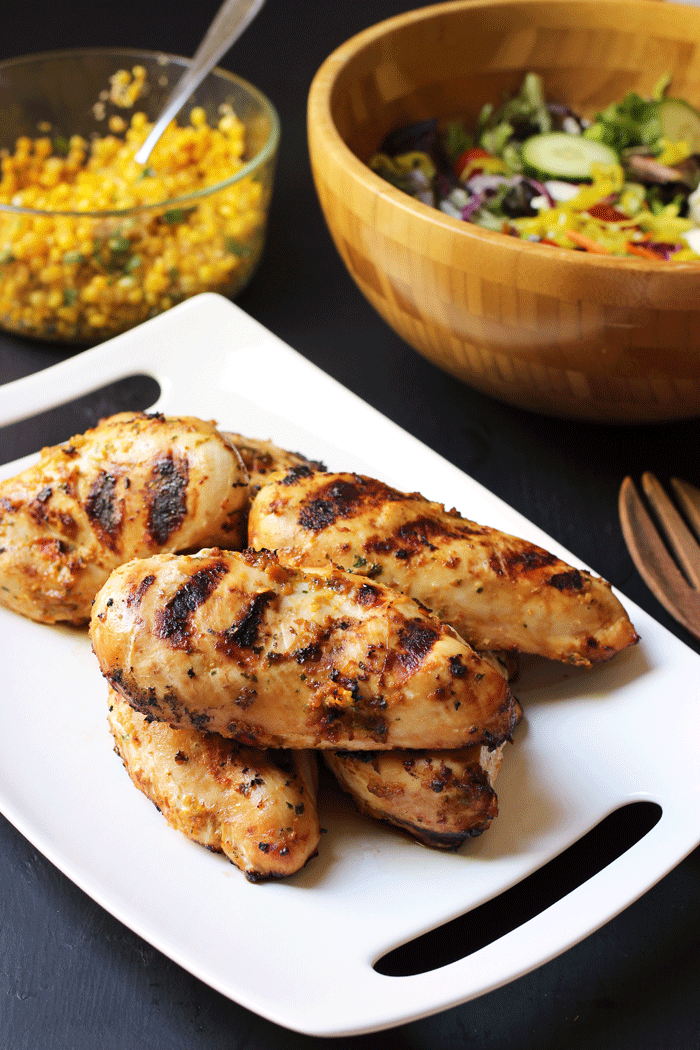 platter of grilled spicy southwest chicken