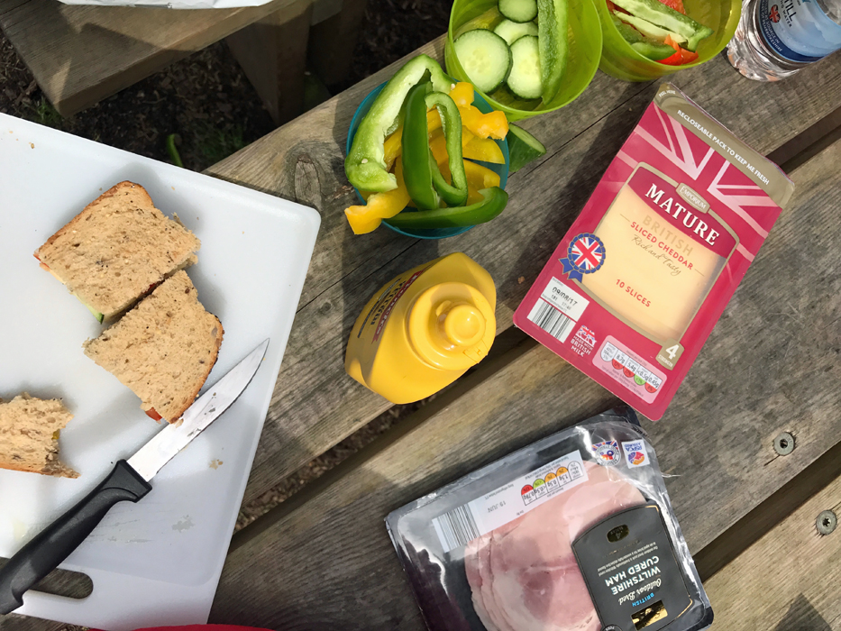 Lebensmittel für ein Picknick