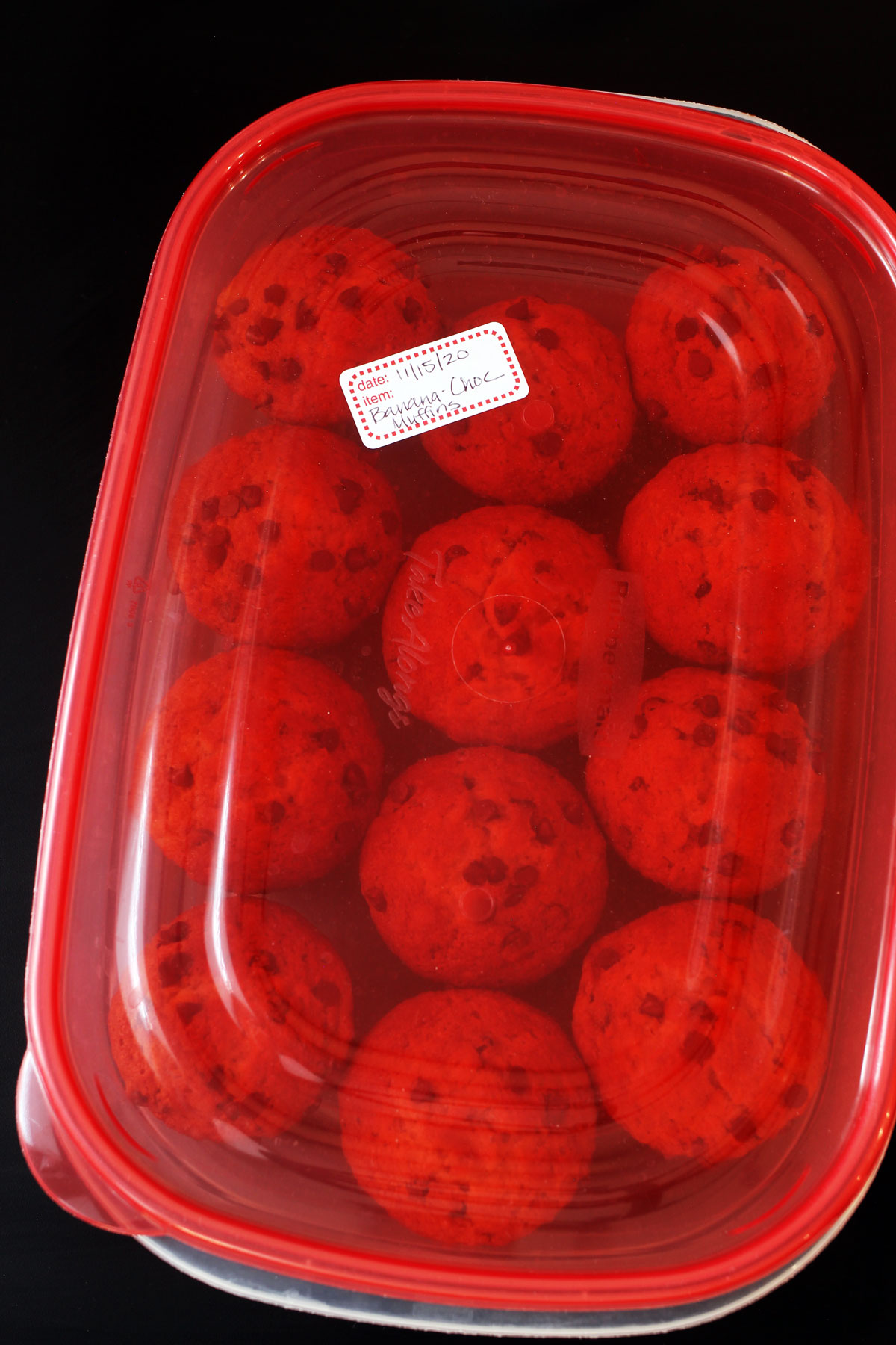 muffins in storage box