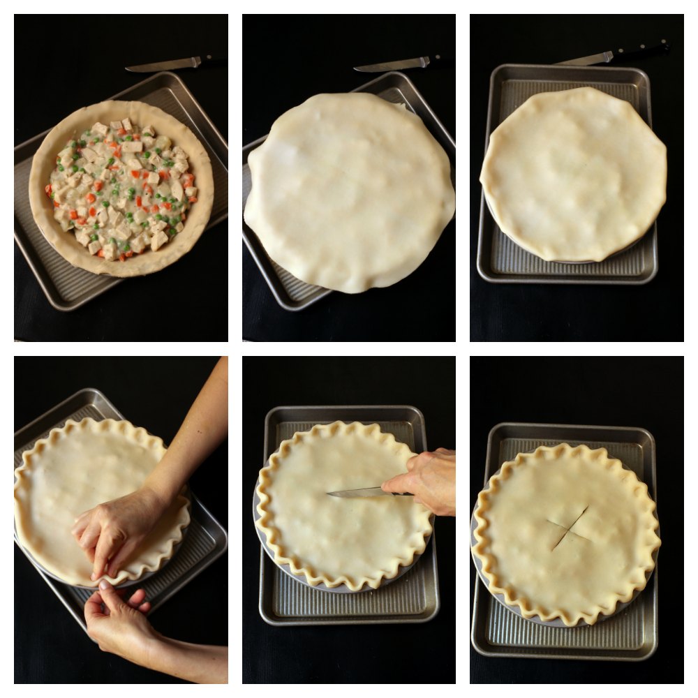 step by step photos of assembling the pie