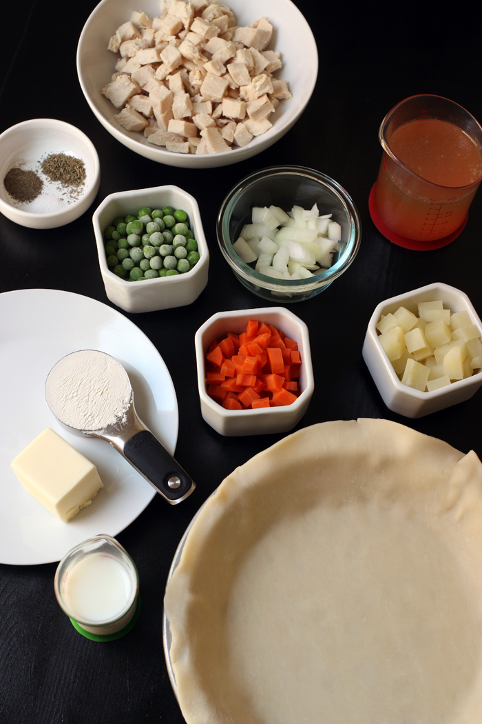 ingredients for chicken pot pie