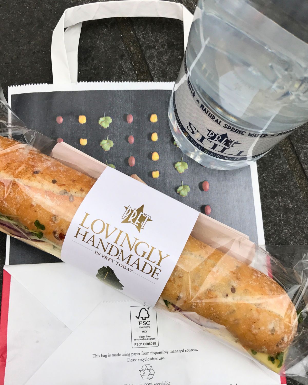 lunch from Pret a Manger in London.