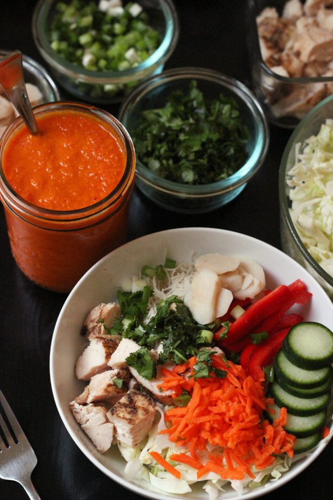 ingredients to make Asian bowls