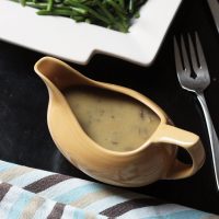 gravy boat on table