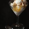 lemon meringue sundae in martini glass