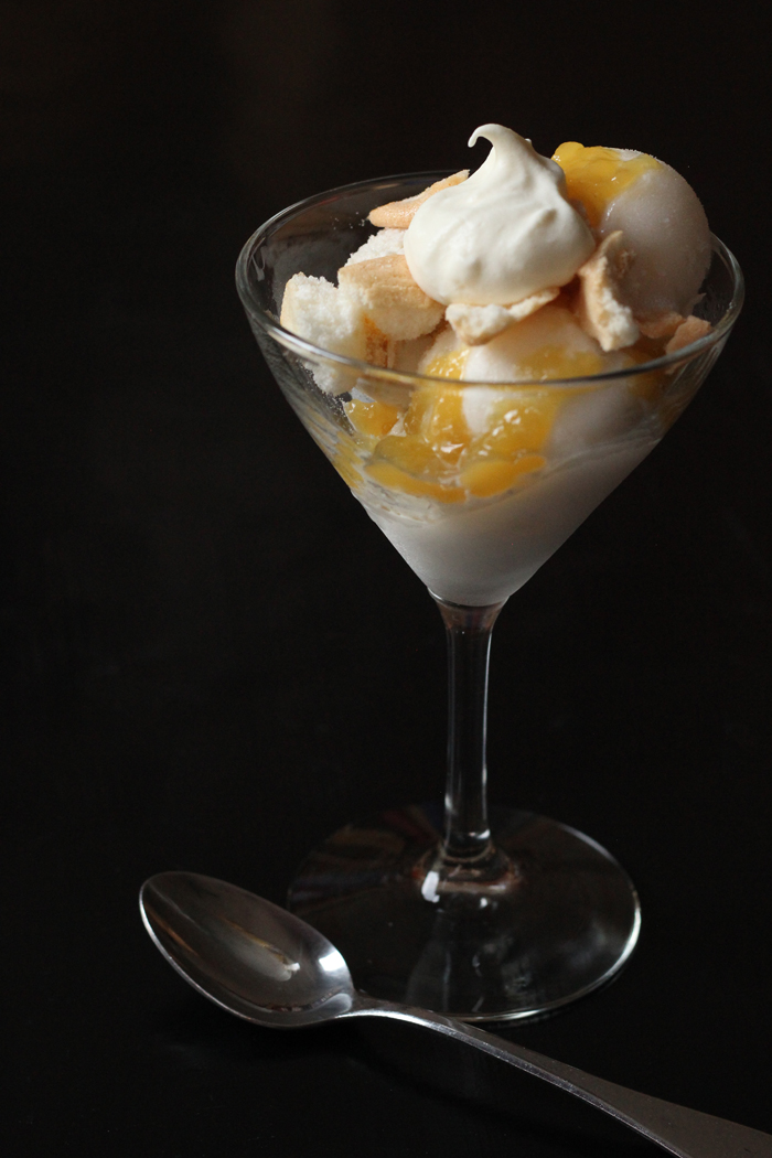 Lemon Sundae In A Martini Glass