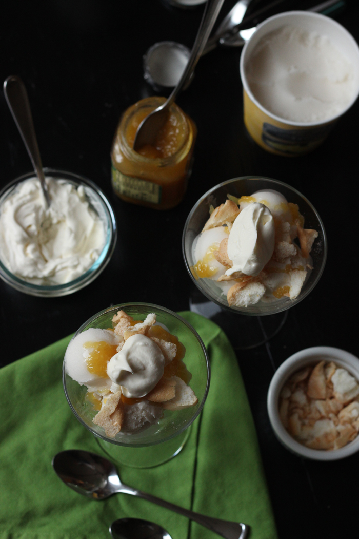 ingredients for Meringue Sundaes