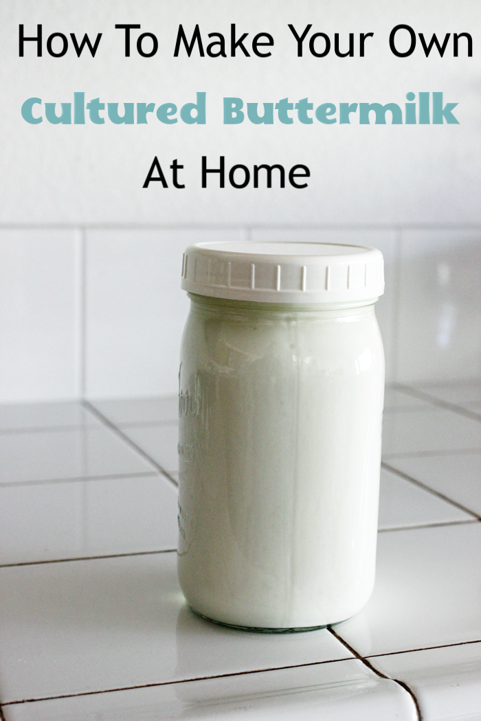 jar of cultured buttermilk