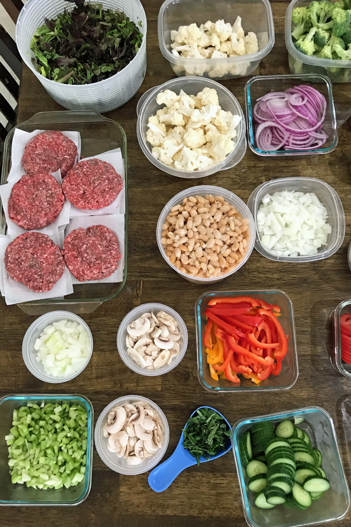 meal prep ingredients for dinner