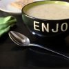 bowl of broccoli soup with spoon