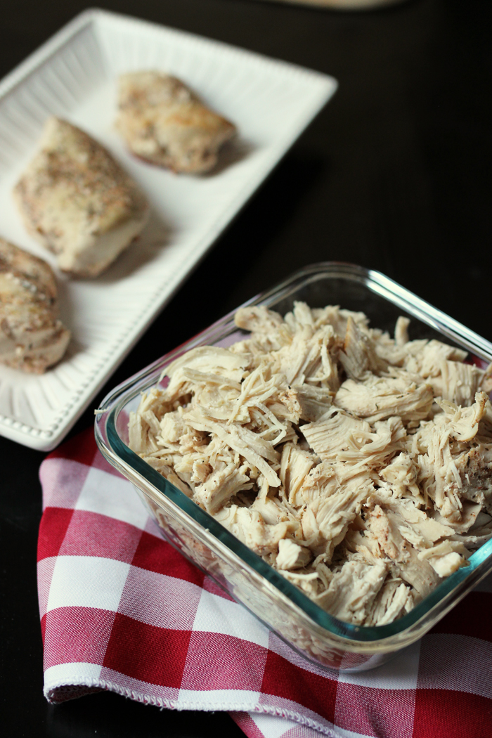 poached chicken in a dish