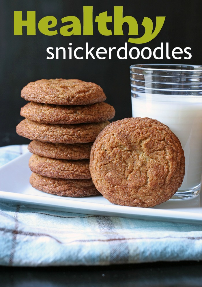 plate of snickerdoodles and a glass of milk