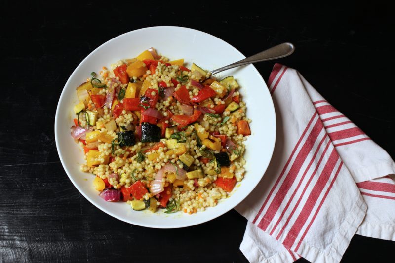 A bowl of Couscous with vegetables