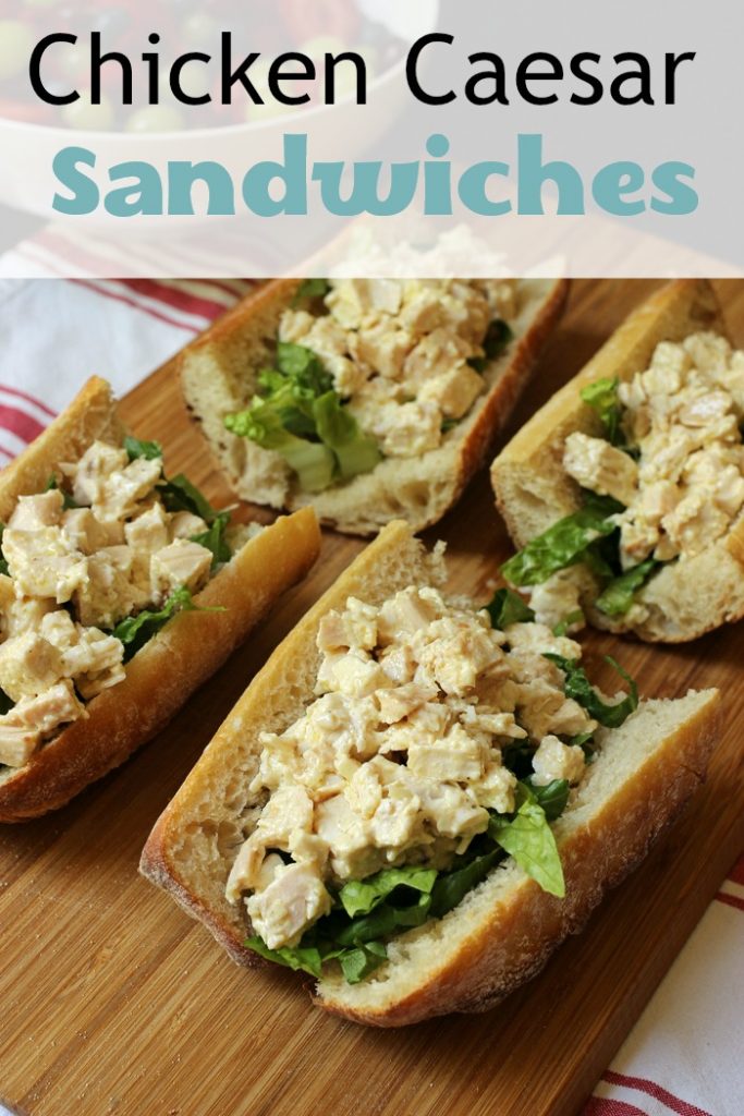 Chicken caesar sandwiches