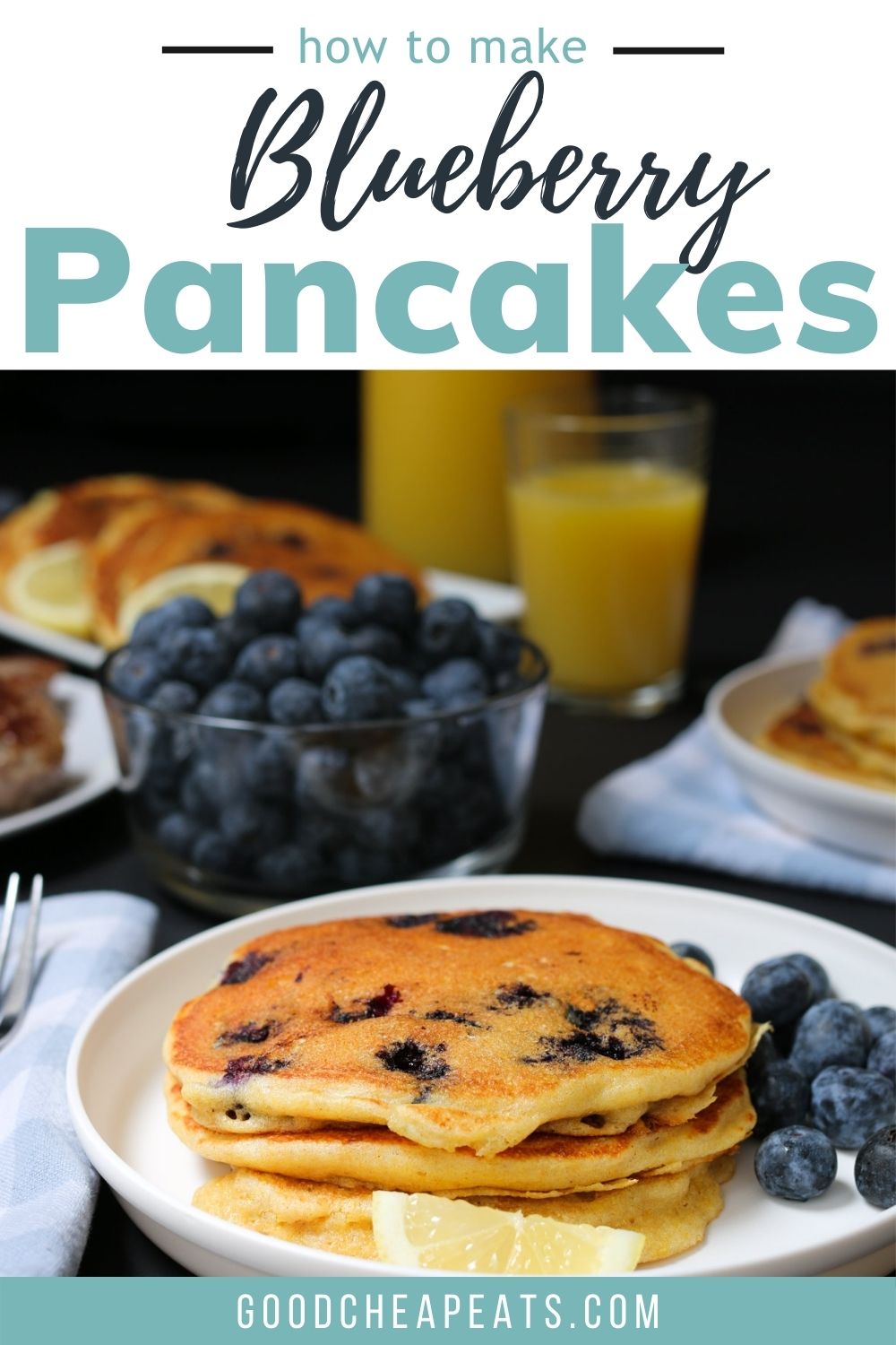Blueberry Lemon Pancakes - Good Cheap Eats