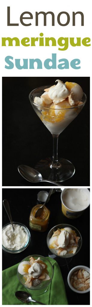 lemon meringue sundae in a martini glass