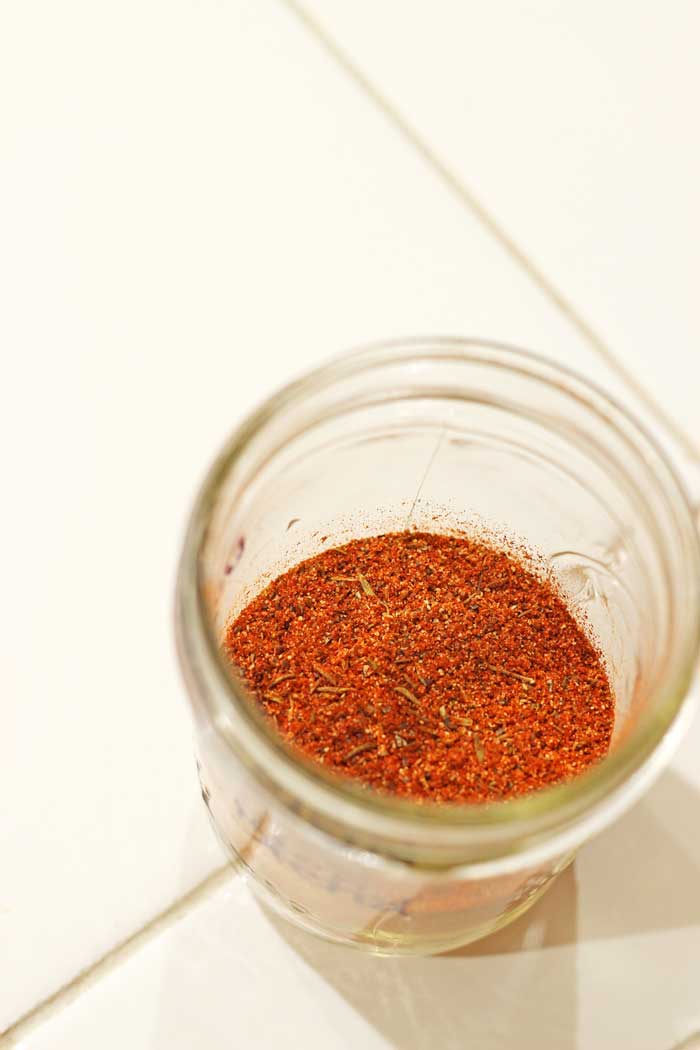 jar of basic spice blend on counter