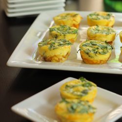 A tray of Frittata on a table