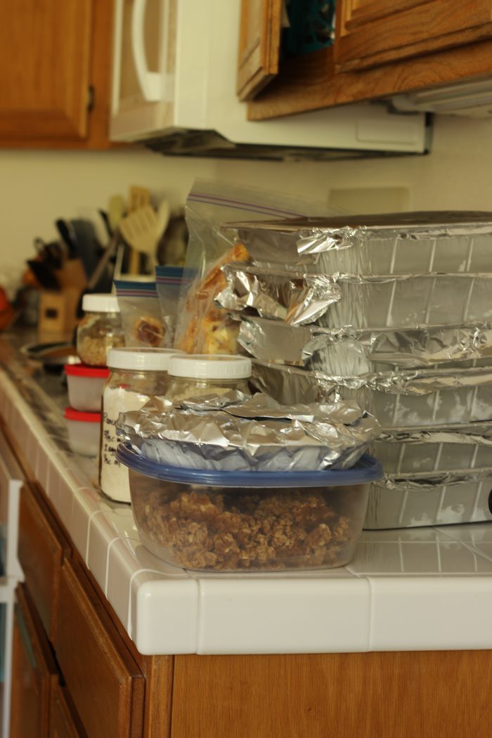 stacks of freezer meals