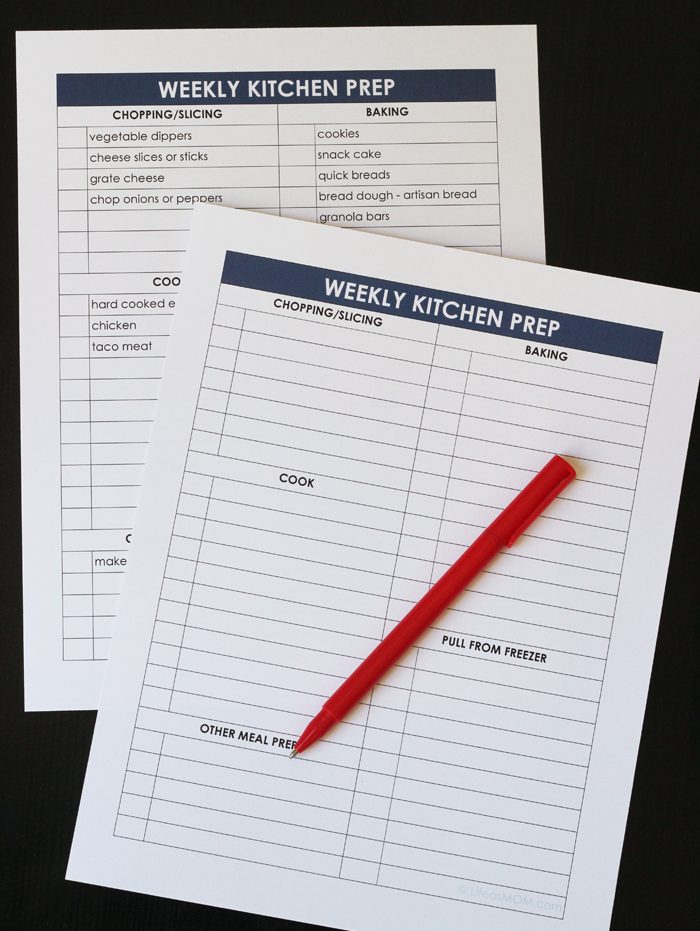 Weekly Meal Prep Get the FREE Planning Page to Make Life Easier