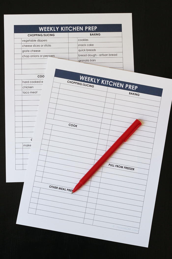 Kitchen Prep List Template