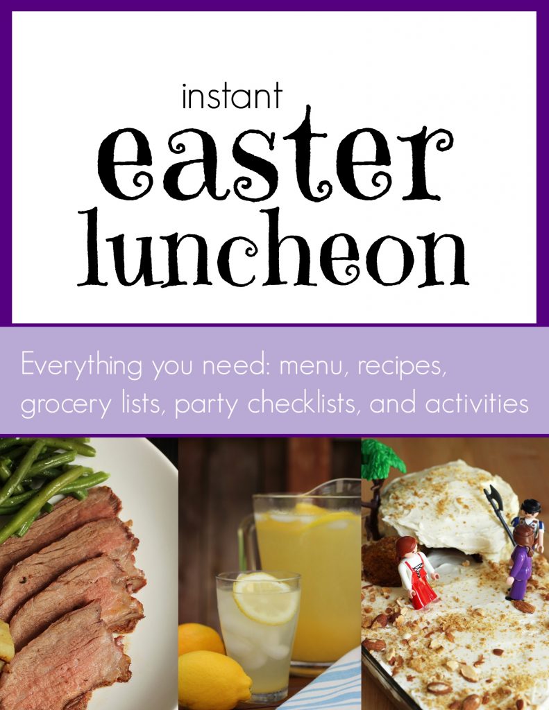 cover of easter luncheon kit printable.