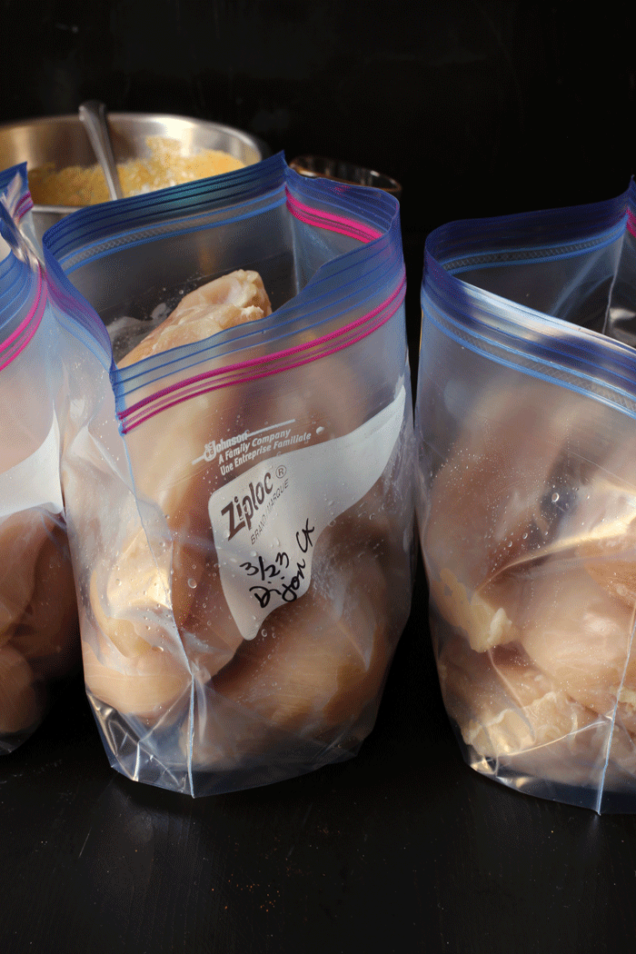 chicken in bags for freezing