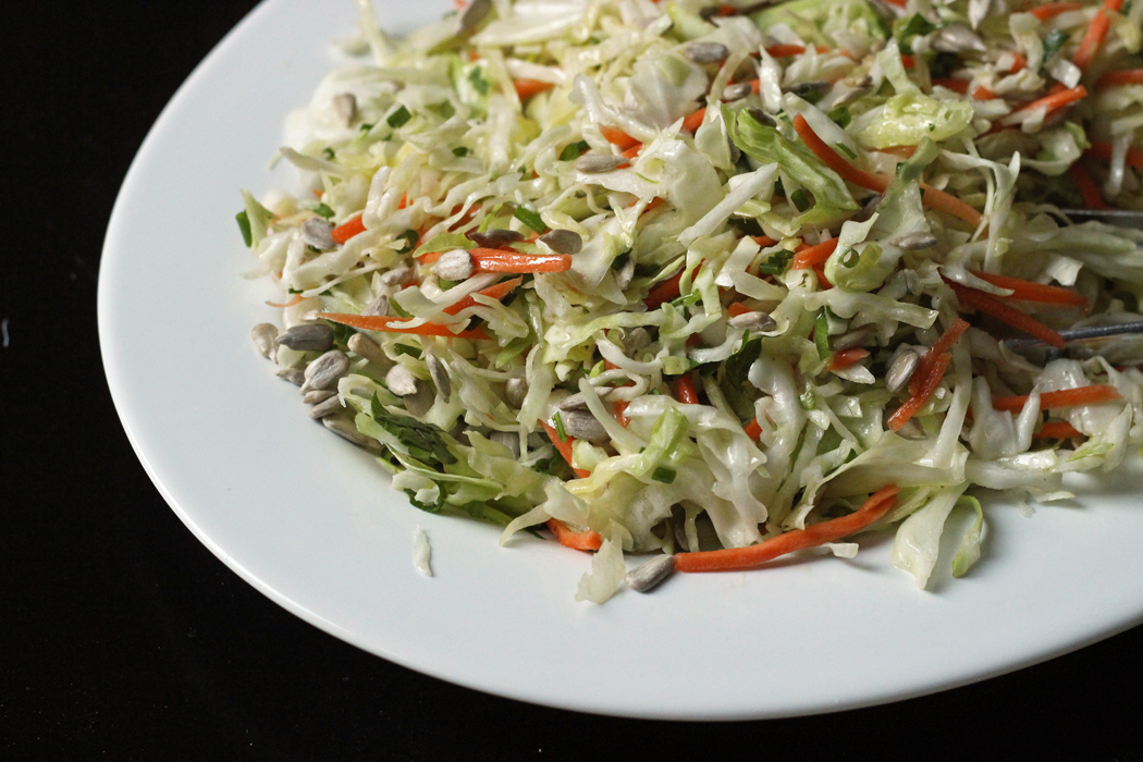 plate of coleslaw.