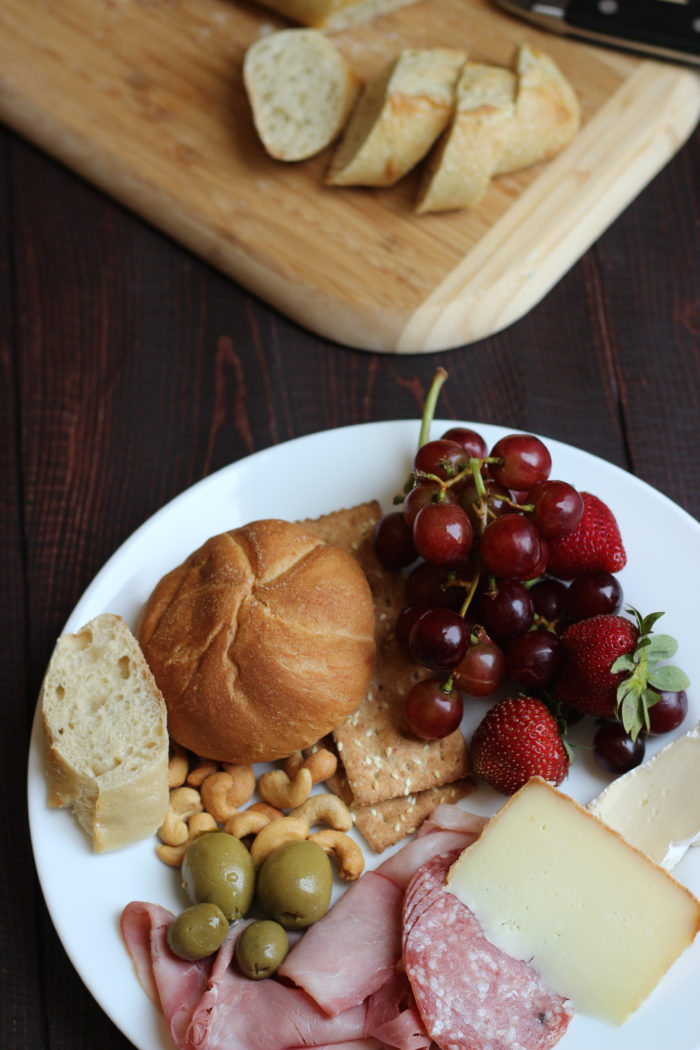 snacks dinner plate