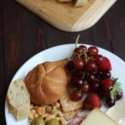 snacky dinner on plate