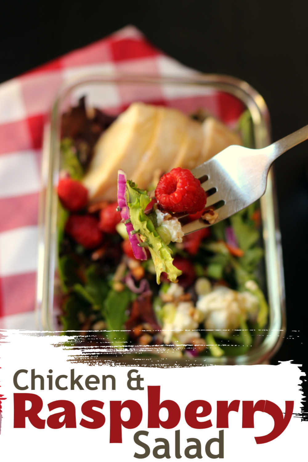 A close up of Chicken Raspberry Salad