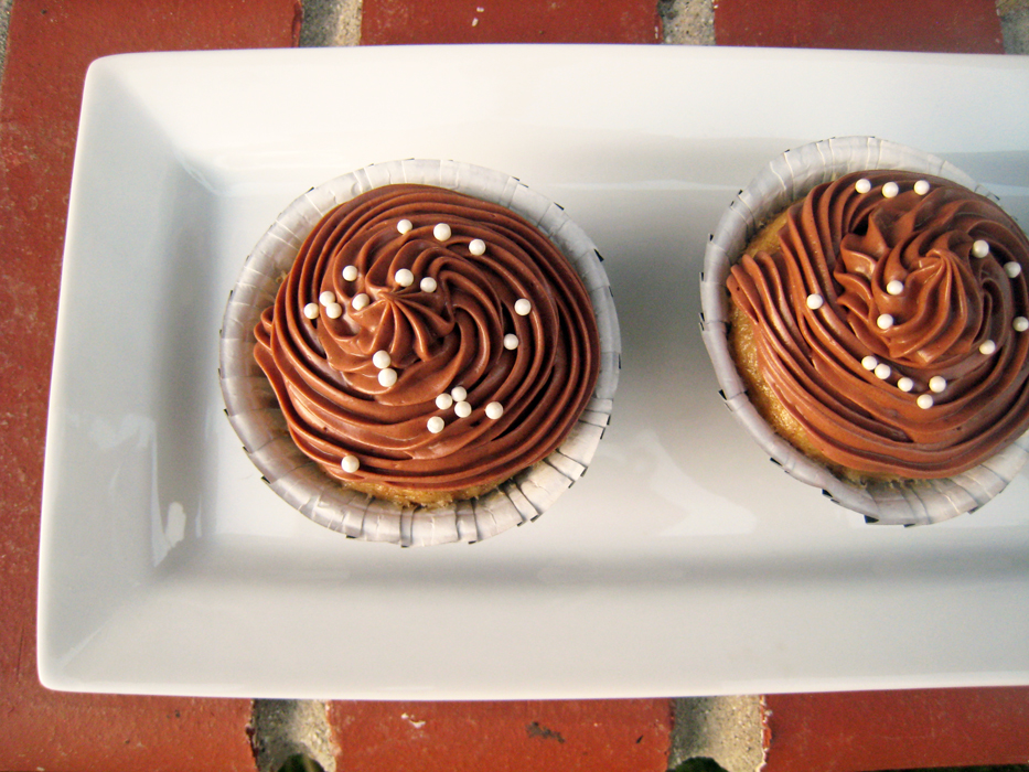 Banana Cupcakes on tray