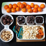 dessert board made with several bowls and platters.