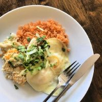plate of eggs and rice