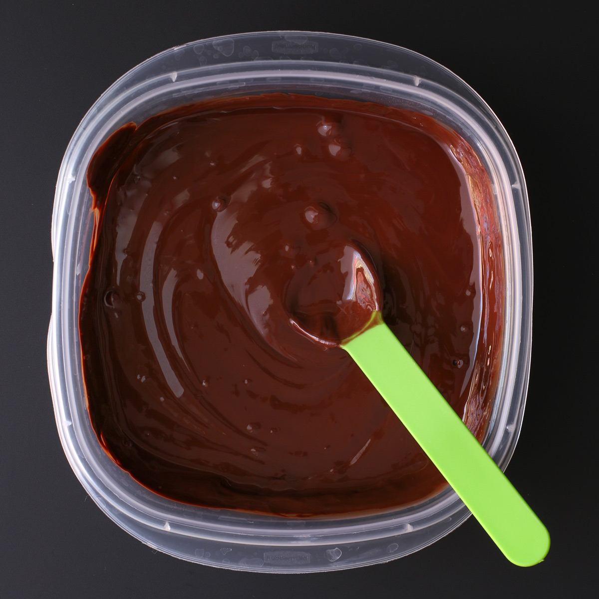melted chocolate coating for dipping.