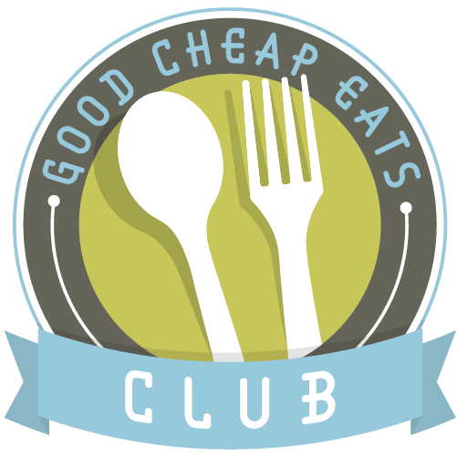 logo for the good cheap eats club.