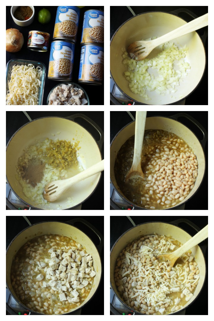 step by step photos of making chicken chili