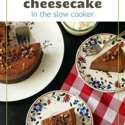 Pin for Slow Cooker Chocolate Cheesecake