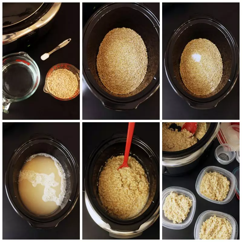 step by step process of making oats in slow cooker