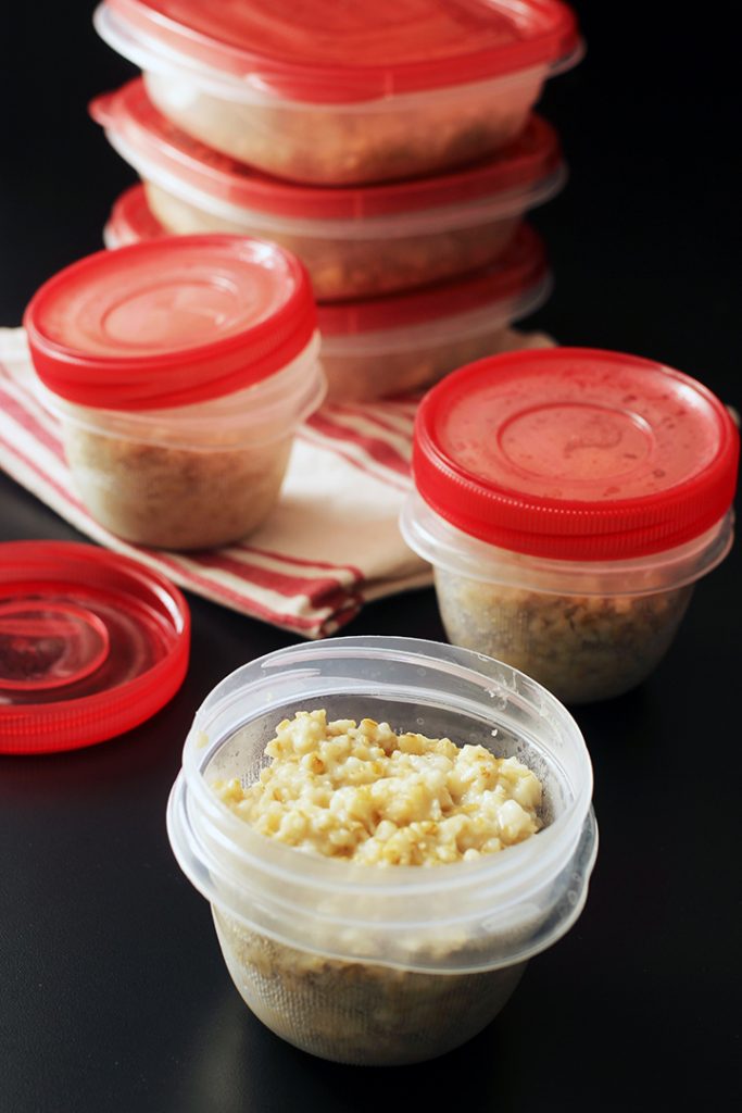 meal prep containers with slow cooker steel cut oats