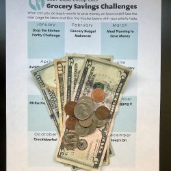 grocery savings challenges printable with money
