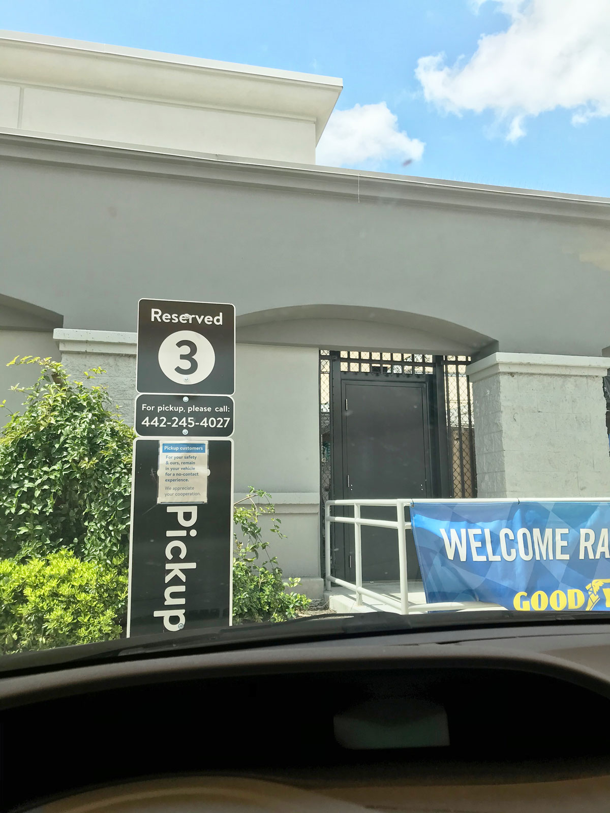 pickup area in Walmart's parking lot