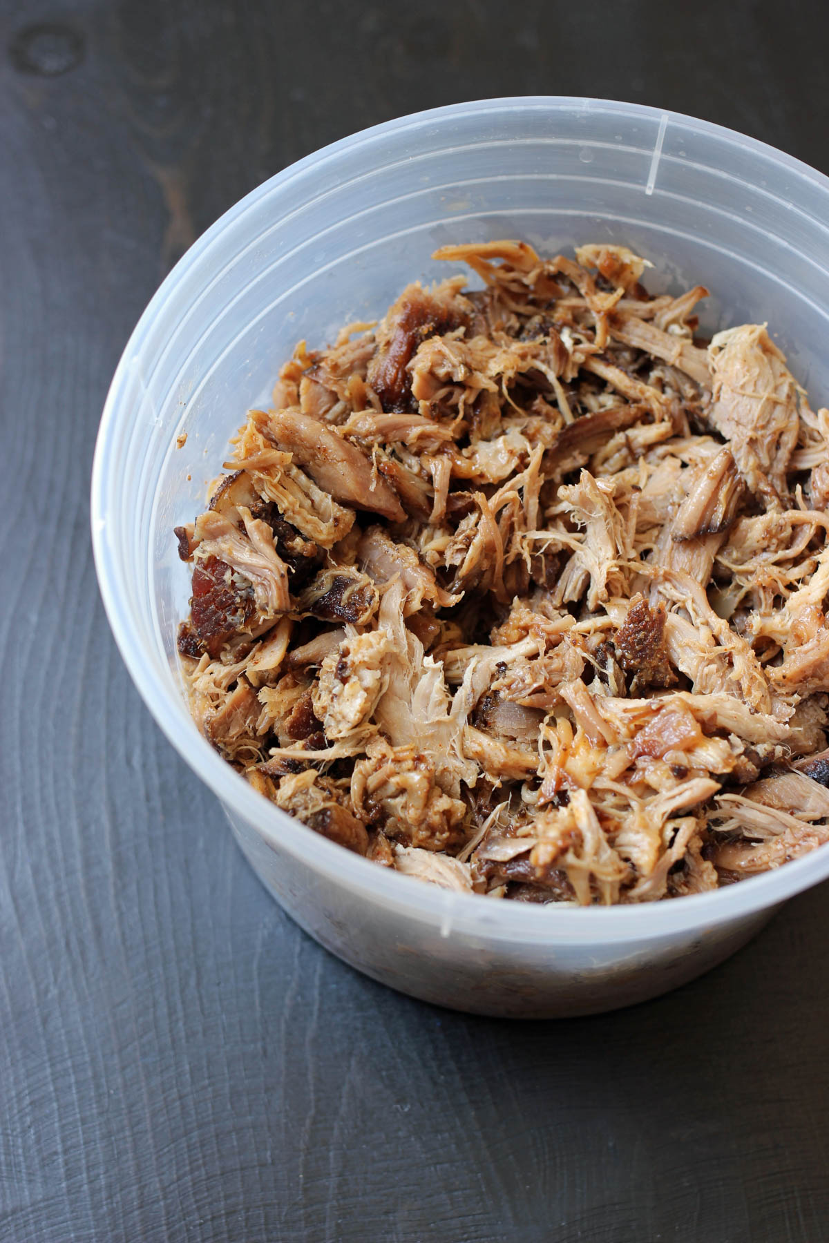 pulled pork in freezer container