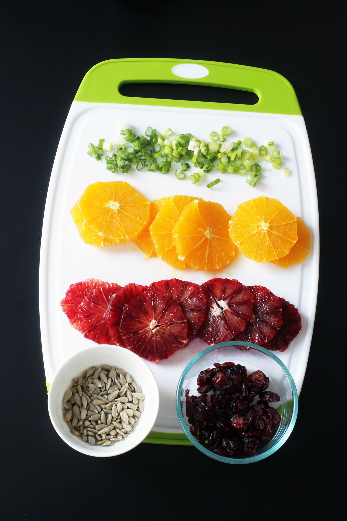 prepped toppings for salads