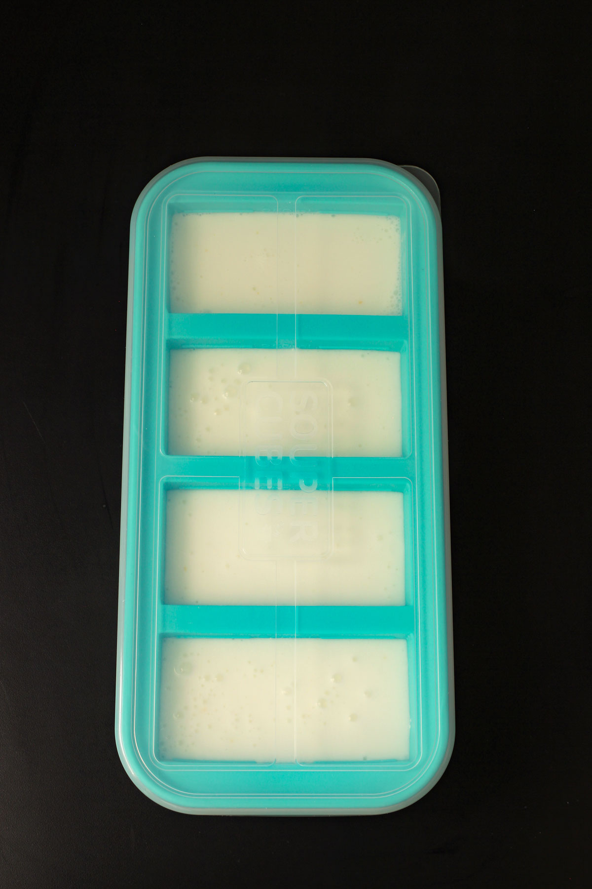 frozen cubes of buttermilk in soupercubes 1-cup molds.